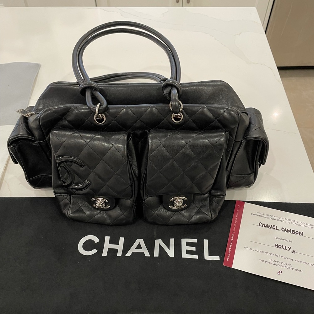 💕SOLD 💕 off posh Authentic Chanel cambon reporter bag